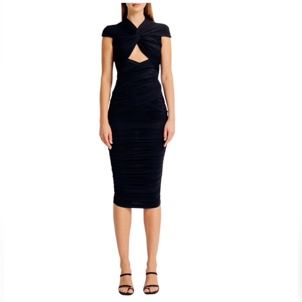 Torn by Ronny Kobo Black Cutout Dress